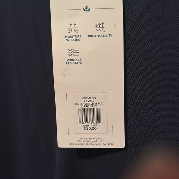 Lady Hagen Women's Navy Polo Shirt NWT - Picture 2 of 3